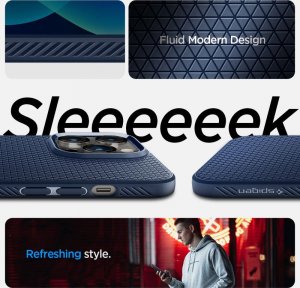 Spigen Spigen Liquid Air iPhone 14 Pro granatowy/navy blue ACS04958 12