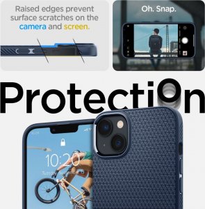 Spigen Spigen Liquid Air iPhone 14 granatowy/navy blue ACS05038 13