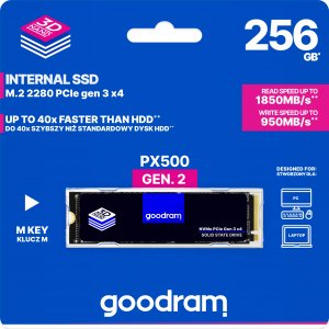 Dysk SSD GoodRam PX500 gen.2 256GB M.2 2280 PCI-E x4 Gen3 NVMe (SSDPR-PX500-256-80-G2) 5