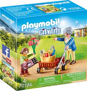 Playmobil Playmobil 70194 Babcia z chodzikiem 1