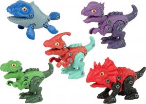 Figurka LeanToys Zestaw dinozaurów do rozkręcania 5szt 2