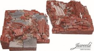 Juweela Juweela: Zniszczona ceglana ściana 75 x 75 mm - Uniwersalna 1