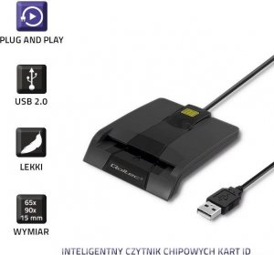 Qoltec QOLTEC CZYTNIK CHIPOWYCH KART ID INTELIGENTNY | SCR-0634 | USB TYP C 4