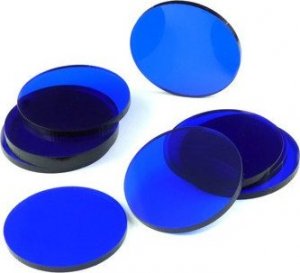 Crafters Crafters: Podstawki akrylowe - Transparentne - Okrągłe 50 x 3 mm - Niebieskie (10) 1