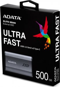 Dysk zewnętrzny SSD ADATA Elite SE880 500GB Szary (AELI-SE880-500GCGY) 6