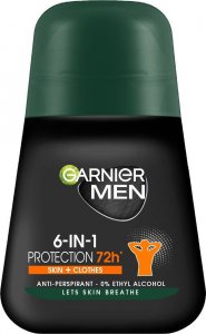 Garnier GARNIER_6 in1 Protection 48h Skin And Clothes Men Roll-On antyperspirant w kulkce 50ml 1
