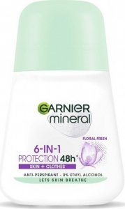 Garnier GARNIER_6in1 Protection 48h Skin And Clothes Roll-On antyperspirant w kulkce Floral Fresh 50ml 1