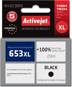 Tusz Activejet Tusz Activejet AH-653BRX (zamiennik HP 653XL 3YM75AE Premium 720 stron czarny) 1