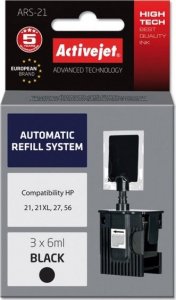 Tusz Activejet System uzupełnień Activejet ARS-21 (zamiennik HP21, HP27, HP 56 3 x 6 ml czarny) 1