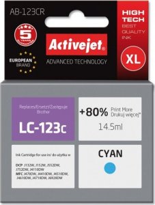 Tusz Activejet Tusz Activejet AB-123CR (zamiennik Brother LC123C/121C Premium 14.5 ml niebieski) 1