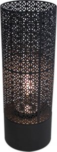 Lampa podłogowa By Rydens Podłogowa lampa ażurowa Maison metalowa okrągła czarna 1