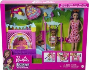 Lalka Barbie Mattel Barbie Lalka Opiekunka Skipper Dmuchany zamek HHB67 p3 MATTEL 1