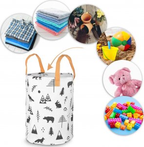 Kosz na zabawki Nukido - biały 12