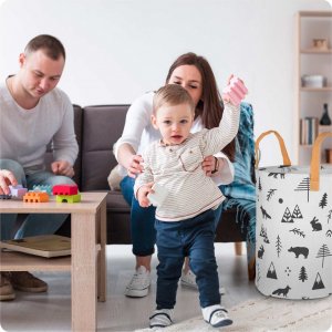 Kosz na zabawki Nukido - biały 8