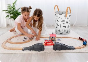 Kosz na zabawki Nukido - biały 9