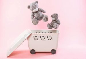 Branq Pojemnik na zabawki 55L Teddy biały 2