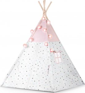 Nukido Namiot tipi dla dzieci z girlandą i światełkami - różowy 11