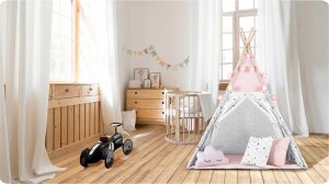 Nukido Namiot tipi dla dzieci z girlandą i światełkami - różowy 18