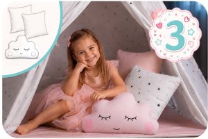 Nukido Namiot tipi dla dzieci z girlandą i światełkami - różowy 13