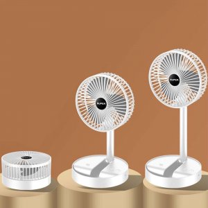 Wentylator USB Wiatrak biurkowy bezprzewodowy USB Alogy składany przenośny wentylator na biurko blat Biały 6