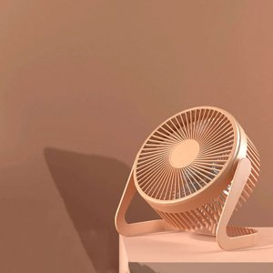 Wentylator USB Cichy wiatrak biurkowy Alogy przenośny wentylator przewodowy USB stojący na biurko Jasnopomarańczowy 5