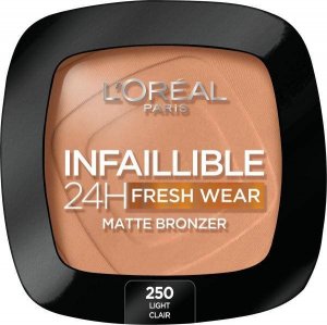 Infaillible 24H Fresh Wear Soft Matte Bronzer matujący bronzer do twarzy 250 Light 9g 1