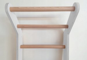 drabinka gimnastyczna drewniana Toddler biała 2