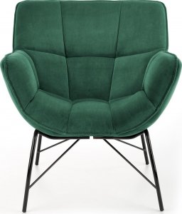 Halmar WNĘTRZARSKIE BELTON fotel wypoczynkowy ciemny zielony (1p=1szt) 6