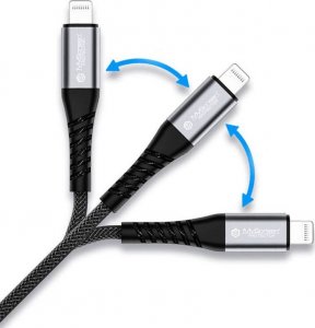 Kabel USB USB-C - Lightning 1.2 m Szary (5901924963912) 3
