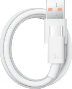 Kabel USB Techonic USB-A - USB-C 1 m Biały (5903396131127) 2