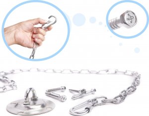 Mocowanie sufitowe hamaka huśtkawki hak łancuch 200kg 2