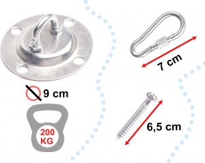 Mocowanie sufitowe hamaka huśtkawki hak łancuch 200kg 3