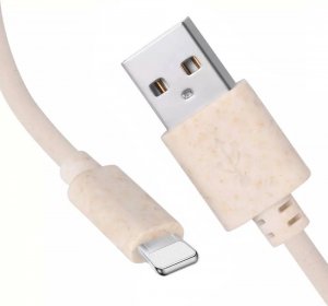 Kabel USB USB-A - Lightning 1 m Beżowy (5904161127970) 1