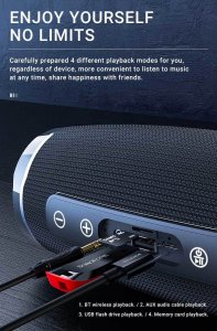 Głośnik Borofone Borofone Głośnik Bezprzewodowy Bluetooth BR3 Rich Sound zielony moro 6