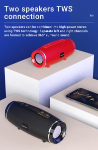 Głośnik Borofone Borofone Głośnik Bezprzewodowy Bluetooth BR3 Rich Sound zielony moro 9