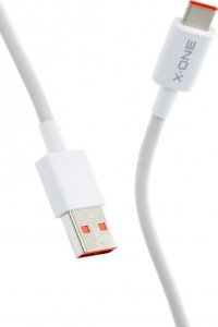 Kabel USB X-One USB-A - USB-C Biały (5903396159381) 1