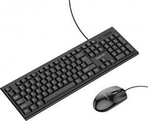 Borofone Zestaw klawiatura + mysz komputerowa BG6 Business przewodowe czarny 4