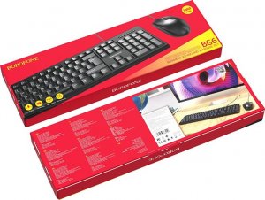 Borofone Zestaw klawiatura + mysz komputerowa BG6 Business przewodowe czarny 9