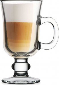 Orion Szklanka z uchem do kawy latte herbaty czekolady grzanego wina kubek szklany 250 ml 1