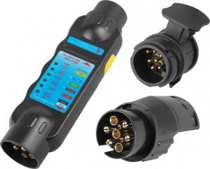 Tester gniazd i wtyczek przyczep + adaptery 13/7 7/13 2