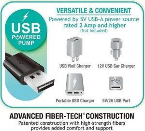 Intex MATERAC DWUOSOBOWY Z POMPKĄ USB INTEX 64112 4