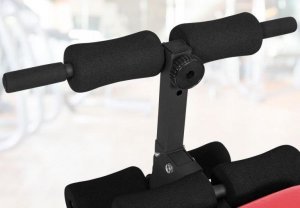 Ławka treningowa Physionics Pochylona - czerwona 3