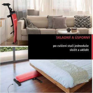 Ławka treningowa Physionics Pochylona - czerwona 7