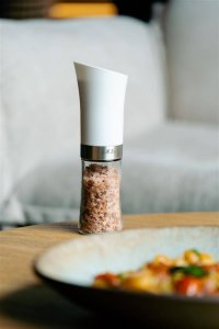 Młynek do przypraw Vialli Design Grawitacyjny młynek do soli i pieprzu elektryczny biały LIVIO 8852 7