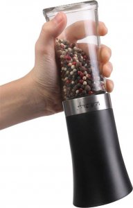 Młynek do przypraw Vialli Design Grawitacyjny młynek do soli i pieprzu elektryczny czarny LIVIO 8845 2