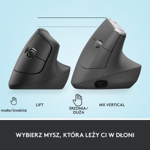 Mysz Logitech Lift Graphite  (910-006473) 8
