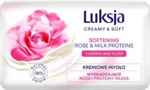 Sarantis Luksja Creamy & Soft Wygładzające Kremowe Mydło w kostce Róża & Proteiny Mleka 90g 1