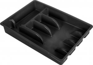 Vilde Organizer na sztućce przybory wkład do szuflady czarny 5 przegródek 36x25,5x6 cm 3