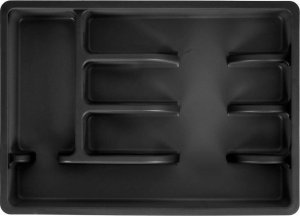 Vilde Organizer na sztućce przybory wkład do szuflady czarny 5 przegródek 36x25,5x6 cm 8