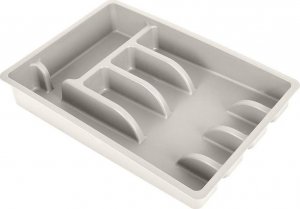 Vilde Organizer na sztućce przybory wkład do szuflady popielaty 5 przegródek 36x25,5x6 cm 3